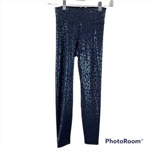 Heroine Sports Blue Cheetah Print Leggings Size XS